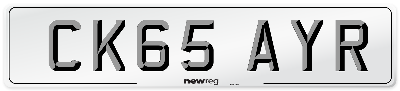 CK65 AYR Number Plate from New Reg